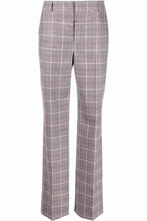 Alberta Ferretti Pantalon droit à carreaux