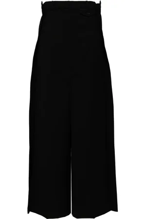 pushBUTTON Pantalon ample Black Side Folded