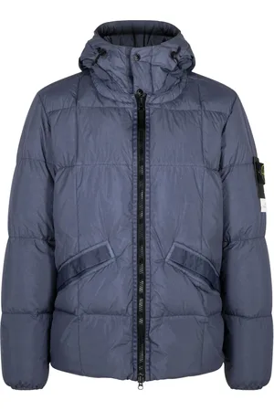 Stone Island Doudoune zippée à patch logo