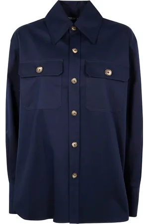 DRHOPE Veste boutonnée à col contrastant