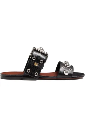 VALENTINO GARAVANI NELLCÔTE SLIDE SANDAL IN GRAINY CALFSKIN