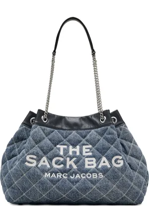 Marc Jacobs Grand sac porté épaule The Quilted Denim Chain Sack