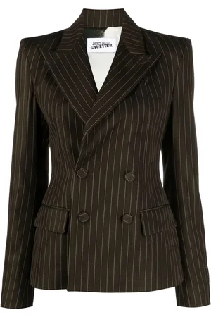 Jean Paul Gaultier Blazer rayé en laine à boutonnière croisée