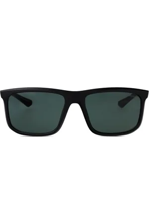 Emporio Armani Lunettes de soleil à monture carrée mate