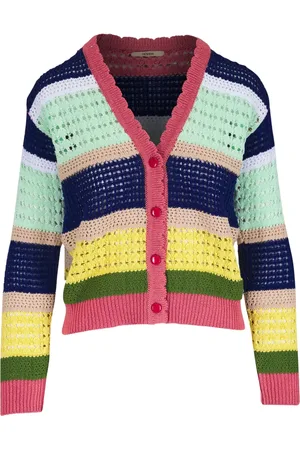 ODEEH Cardigan à rayures