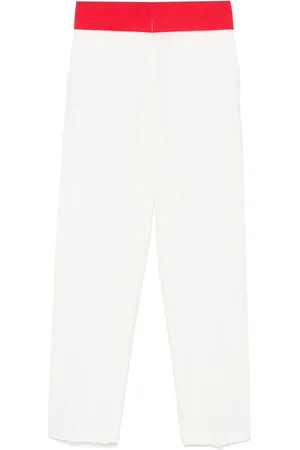 Msgm Pantalon à taille contrastante