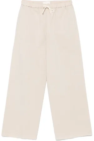 Circolo Pantalon en popeline à taille élastiquée