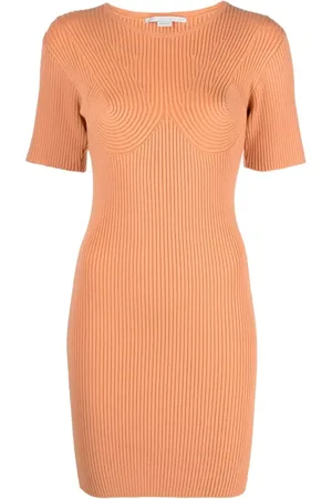 Stella McCartney Robe courte en maille côtelée