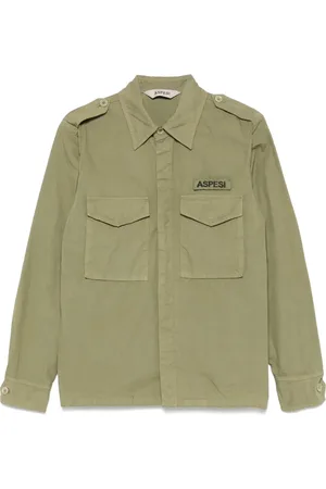 Aspesi Chemise à logo détachable