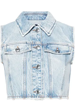 Sportmax Veston crop Scire en jean