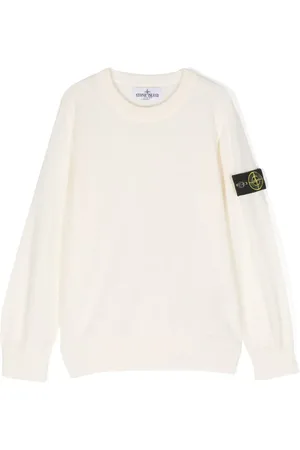 Stone Island Pull en laine vierge à patch Compass