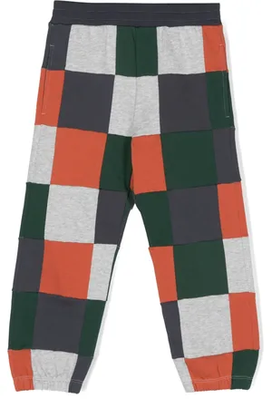 Stella McCartney Pantalon de jogging à carreaux en coton biologique