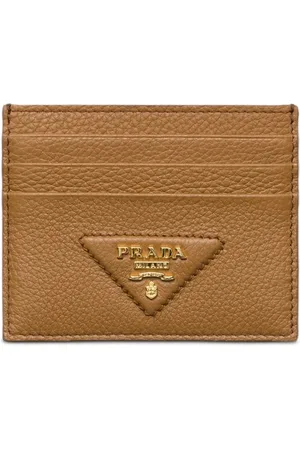 Prada Porte-cartes à effet grainé