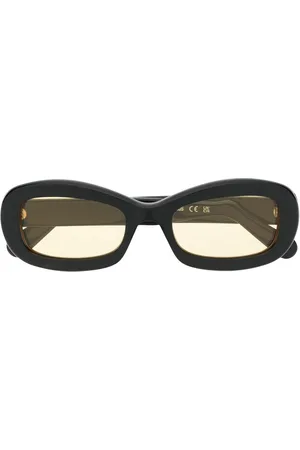 GCDS Lunettes de soleil rondes à plaque logo