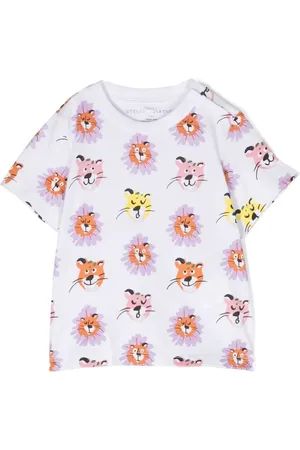 Stella McCartney T-shirt en coton à imprimé animalier