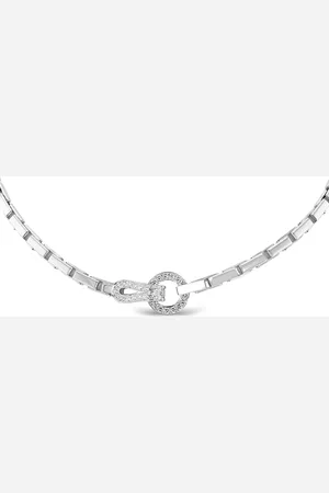 Cartier Collier Agrafe en or blanc 18ct à pendentif pavé de diamant (années 2010)
