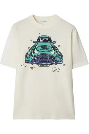Burberry T-shirt en coton à imprimé voiture