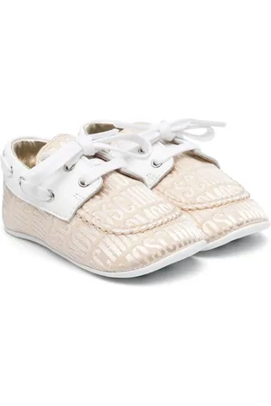 Moschino Chaussures de pré-marche à logo en jacquard