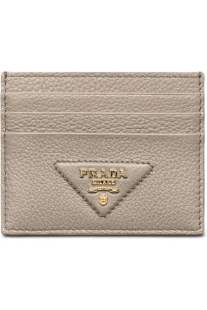 Prada Porte-cartes à effet grainé