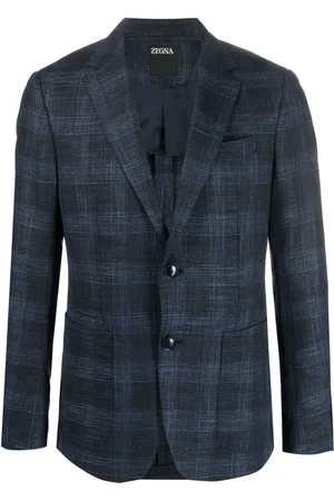 Ermenegildo Zegna Blazer boutonné à carreaux