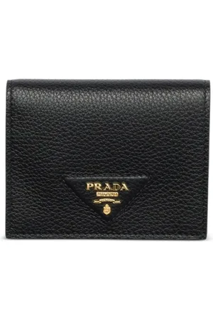 Prada Petit portefeuille en cuir texturé