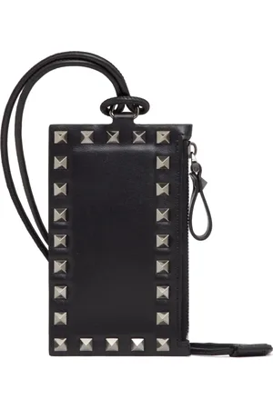 VALENTINO GARAVANI Porte-cartes Rockstud en cuir