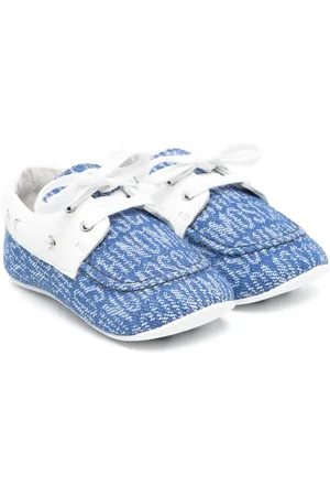 Moschino Chaussures de pré-marche à logo en jacquard