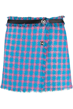 VERSACE Minijupe en tweed à carreaux