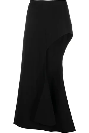 MUGLER Jupe longue asymétrique à design drapé