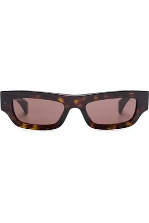 Gucci Lunettes de soleil à monture rectangulaire