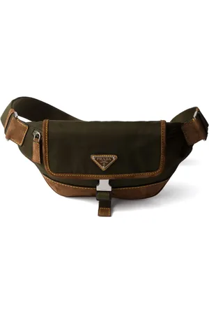 Prada Sac banane à logo strassé