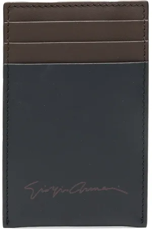 Giorgio Armani Porte-cartes en cuir à logo imprimé