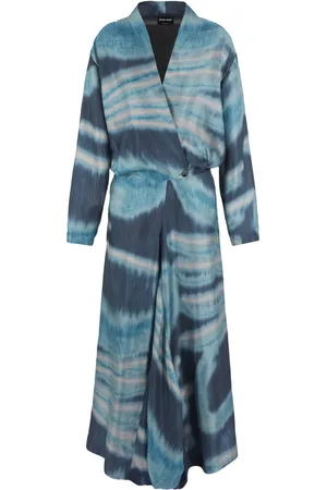 Giorgio Armani Robe longue à motif abstrait