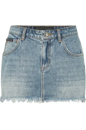 Philipp Plein Jupe cintrée en jean