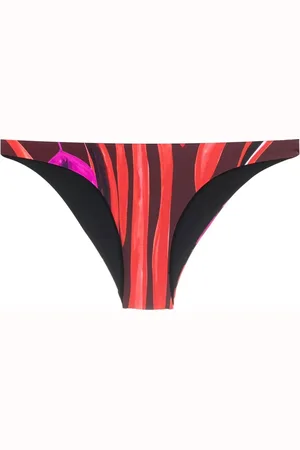 Louisa Ballou Bas de bikini à imprimé graphique