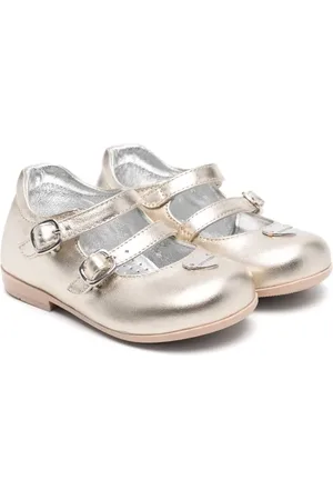 MONNALISA Ballerines en cuir à plaque logo