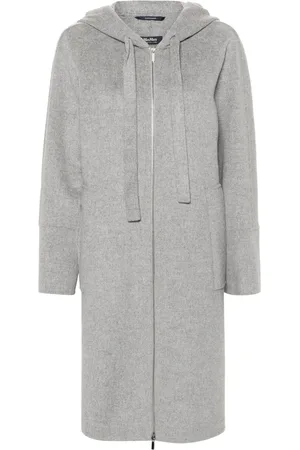 Max Mara Manteau en laine vierge à capuche