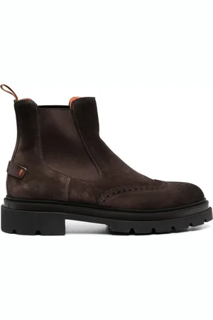 santoni Bottines chelsea à détail richelieu