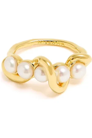 Courrèges Bague à perles artificielles