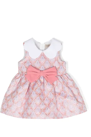 HUCKLEBONES LONDON Robe en jacquard à col festonné