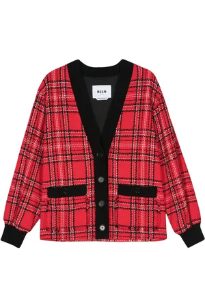 Msgm Veste à motif tartan