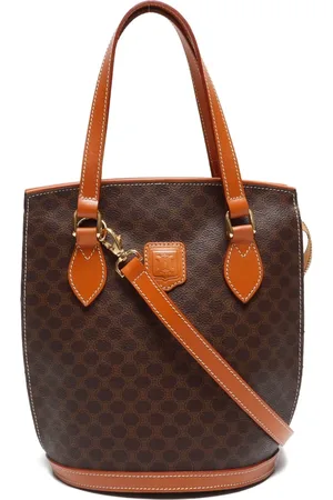Céline Sac à main en toile enduite à motif Macadam (années 1990-2000)