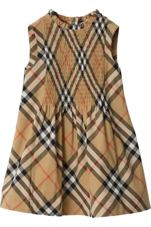 Burberry Robe en popeline à carreaux