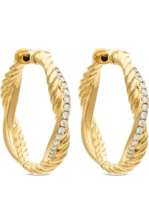 David Yurman Créoles Infinity en 18ct pavées de diamants