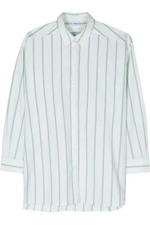 Aspesi Chemise en coton à rayures verticales