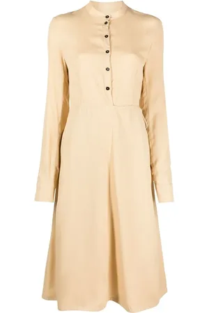 Jil Sander Robe mi-longue à design sans col