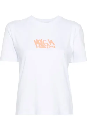 Msgm T-shirt en coton à logo pailleté