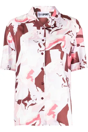 Opéra Sport Chemise en soie à imprimé graphique