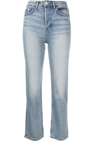 Reformation Jean court à coupe slim