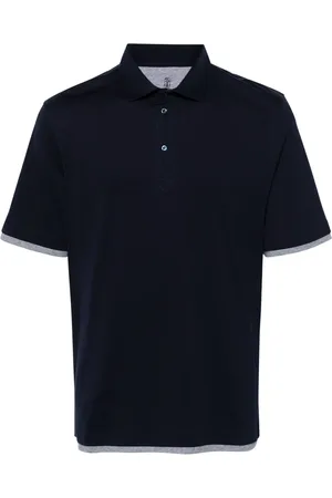 Brunello Cucinelli Polo à bords contrastants
